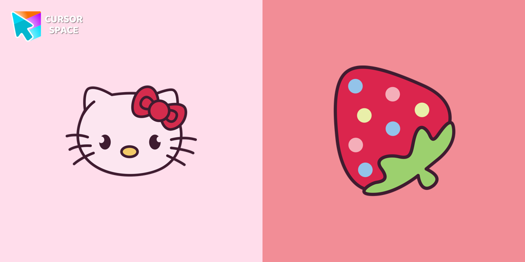 Cute Cursor Hello Kitty And Strawberry
